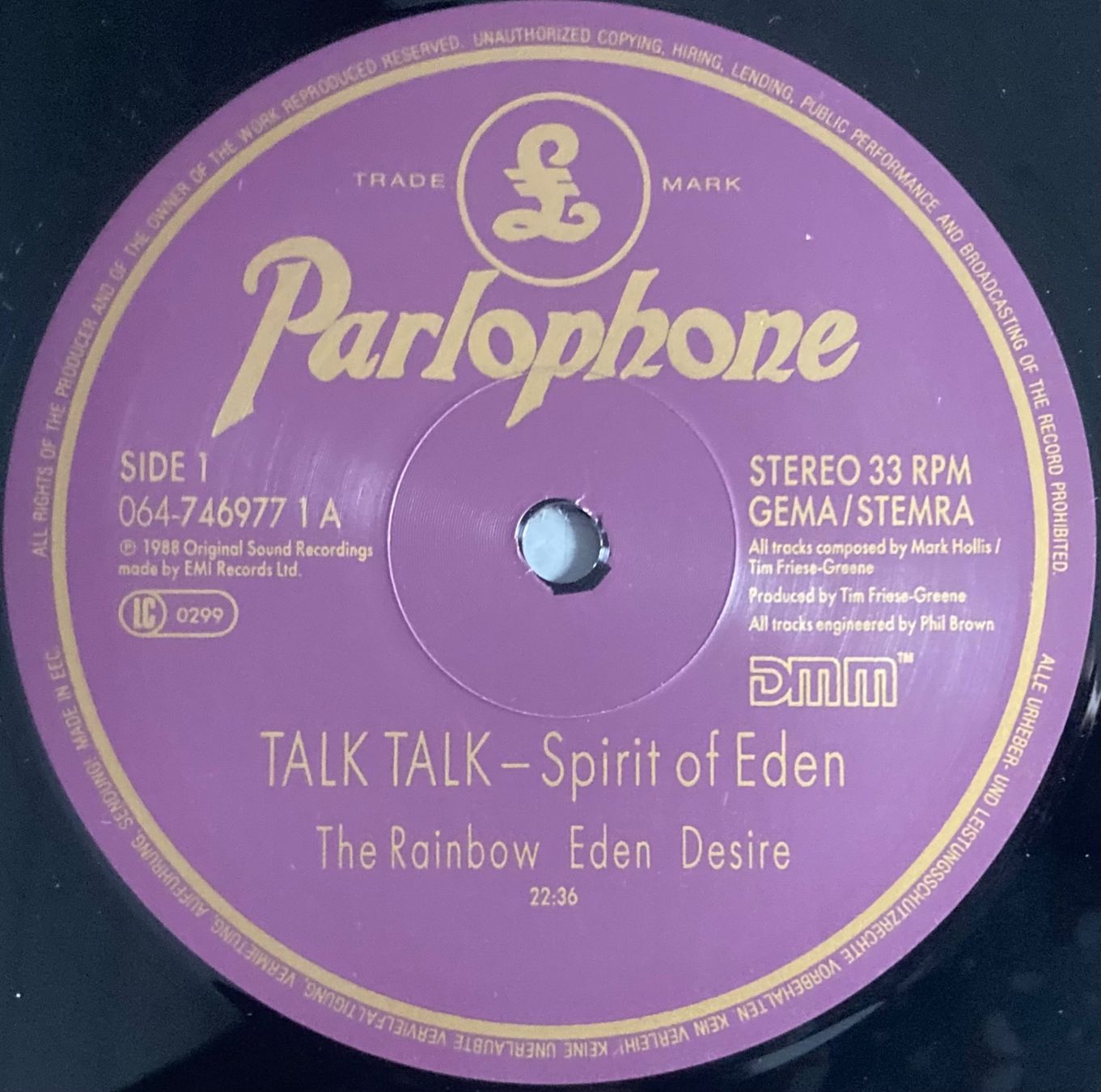 Dischi in vinile: TALK TALK - SPIRIT OF EDEN – Usato da Poliez-Pittet venduto da Newtown-Records 3