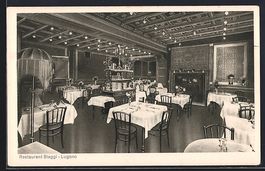 Lugano, Restaurant Biaggi, Innenansicht