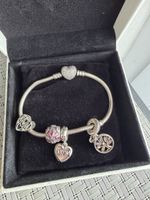 Pandora Armband mit Charms, Silber 925, Top Zustand!