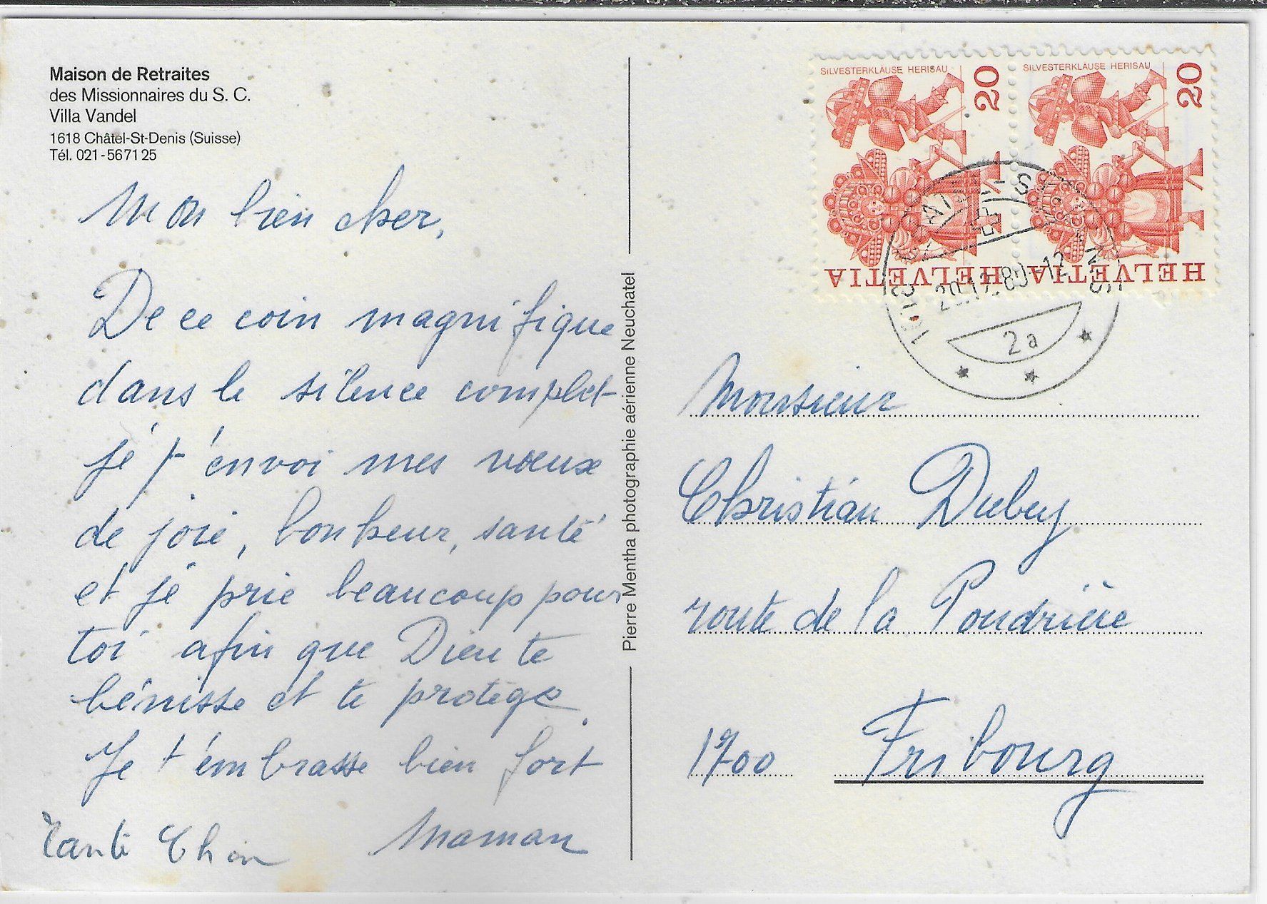Cartoline postali: Maison de Retraites - Chatel-St. Denis – Usato da Ettingen venduto da Kartenplanet 1