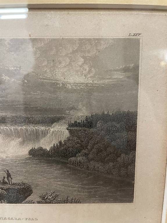 Incisioni: Antiker Stahlstich "Der Niagara-Fall" USA Landschaft – Usato da Obernau venduto da Arche_Noah_Brocki 4