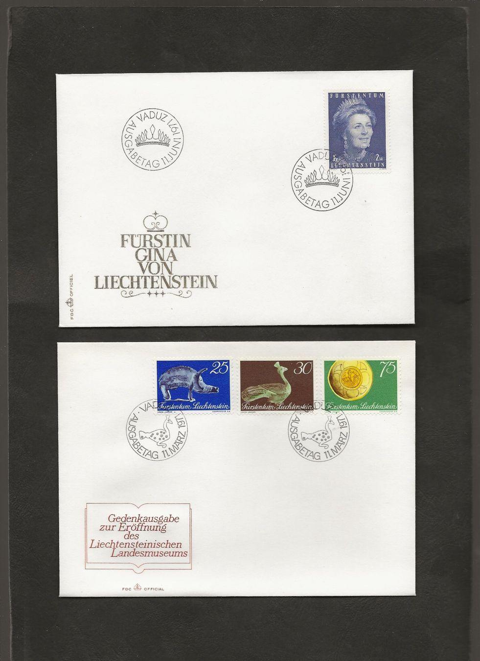 Tutti i francobolli: 16 FDC Liechtenstein 1970 bis 1972 – Usato da Au ZH venduto da xelagreb01 3