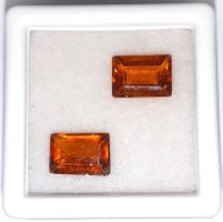 2x Grenats Hessonites 3.18 ct - Valeur 180.- Fr