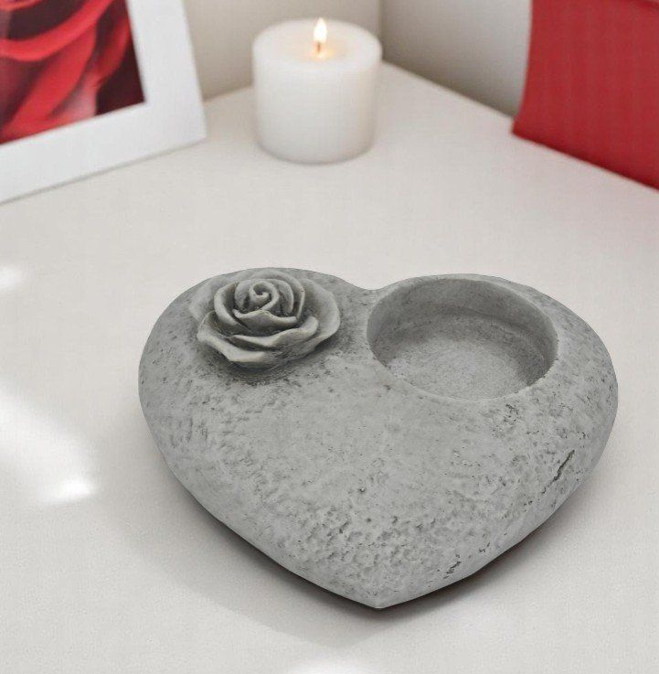 Tutte le decorazioni: Trauerherz mit Blumen und Kerzenhalter – Nuovo e nell'imballaggio originale da Oensingen venduto da Liquidations-Shop 2