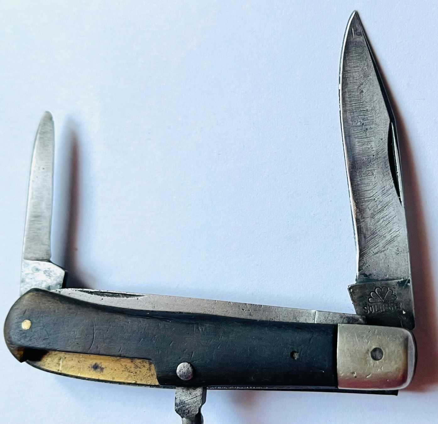 Solingen Coltelli tascabile: Antikes Solingen-Sackmesser, mit Säge und gr.+ kl. Klinge – Usato da Basel venduto da TOMFAN 5