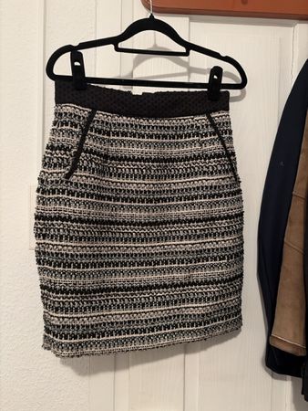 Rock mit Tweed-Muster schwarz/weiss Grösse S guter Zustande 