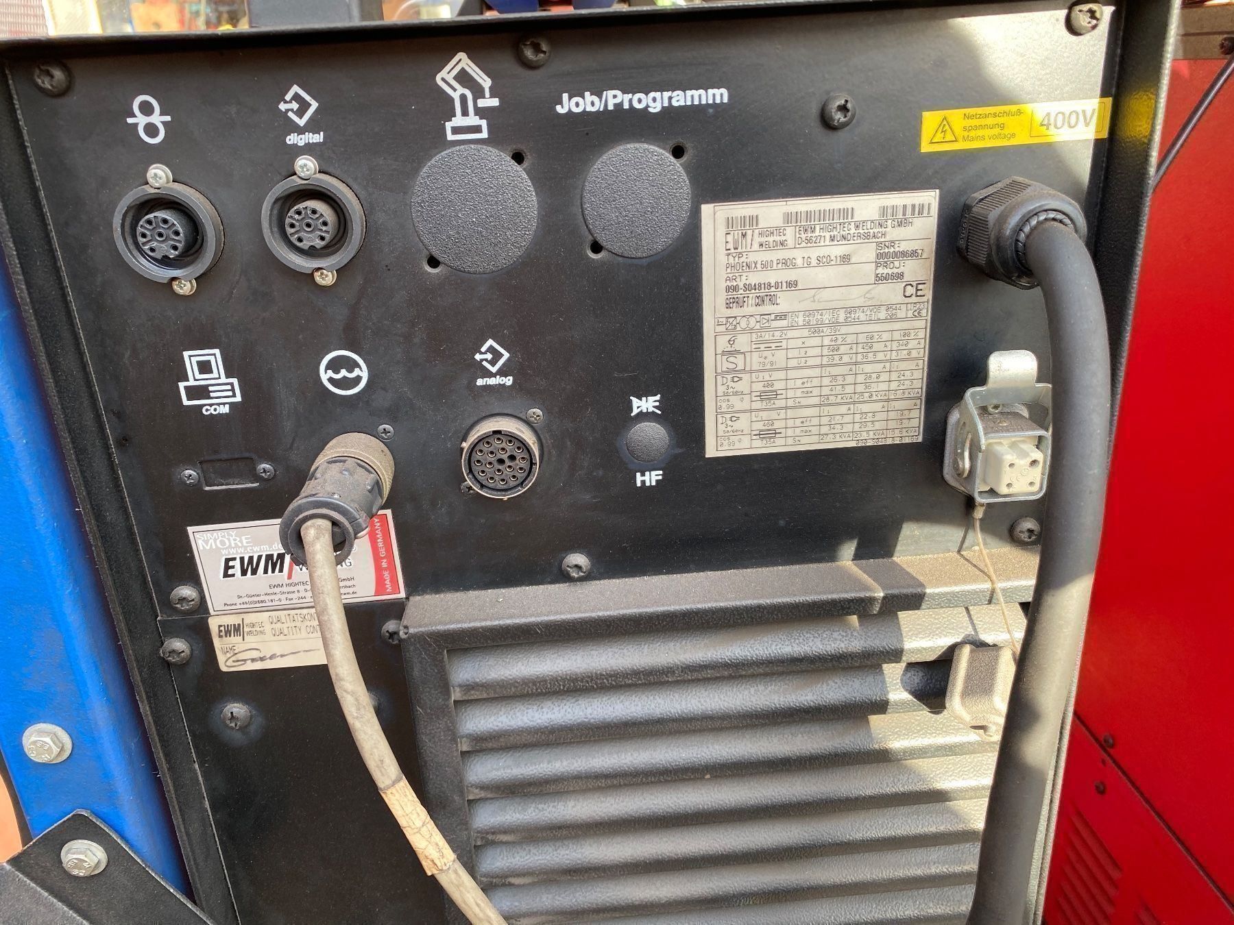 EWM Tutti gli attrezzi: 1x EWM Hightech Welding Phoenix 500 Prog – Usato da Nebikon venduto da schnischna80 1