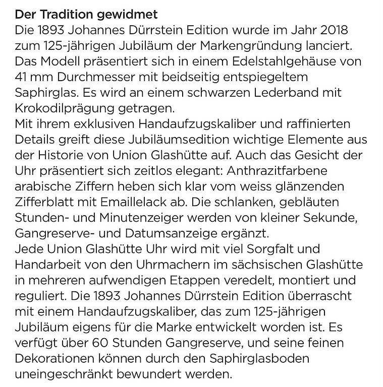 Union Glashütte Orologi: Union Glashütte Armbanduhr – Usato da Novaggio venduto da cloului 3