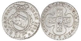 Bern Kanton 5 Batzen von 1826 ("5 Baz", vorzüglich)