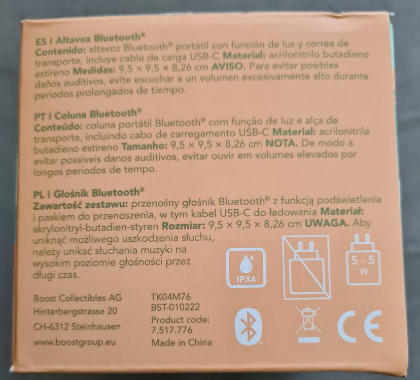 Tragbarer Bluetooth Speaker mit Lichtfunktion, Coop Märkli (Neu und ...