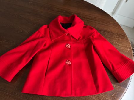 Rote Wolljacke- Gr. 38 Top Zustand