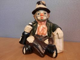 Keramik Figur Clown mit Flasche, Vintage Deko 15cm 🤡 ...