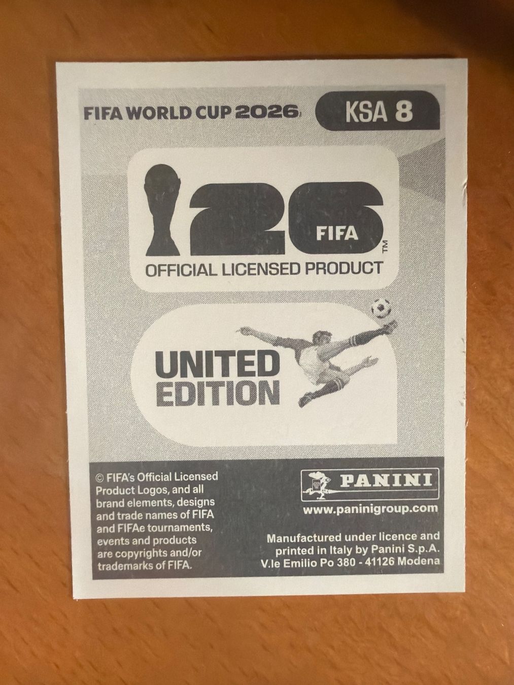 Panini Cartes à collectionner: Panini KSA8 – Neuf (Voir description) à Susten par Rechnun 1