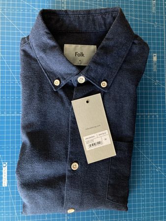 Folk • Lewis LS Shirt • Navy Blue • M