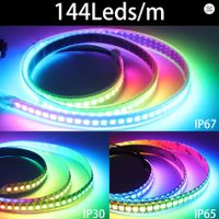 WS2812B 1m 5V 144 Smart RGB Pixel LED Strip schwarz IP30