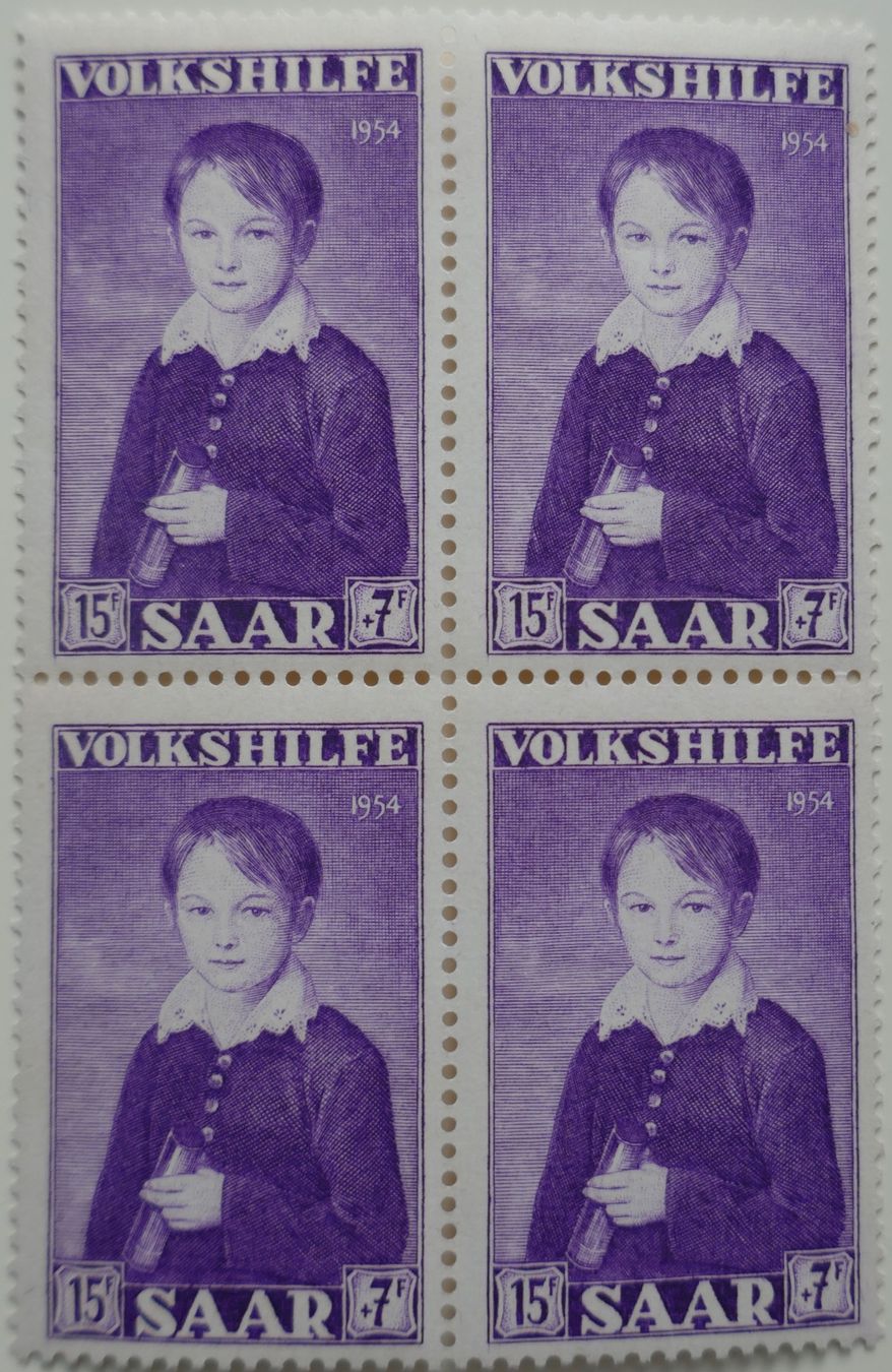 Alle Briefmarken: 1954 Saar Gemälde Viererblock Satzmarken postfrisch** – Neu (gemäss Beschreibung) aus Möhlin von PHILABARTIS 7