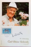 Carl-Heinz Schroth 1902-89 Autogramm Sammelkarte 18x26cm