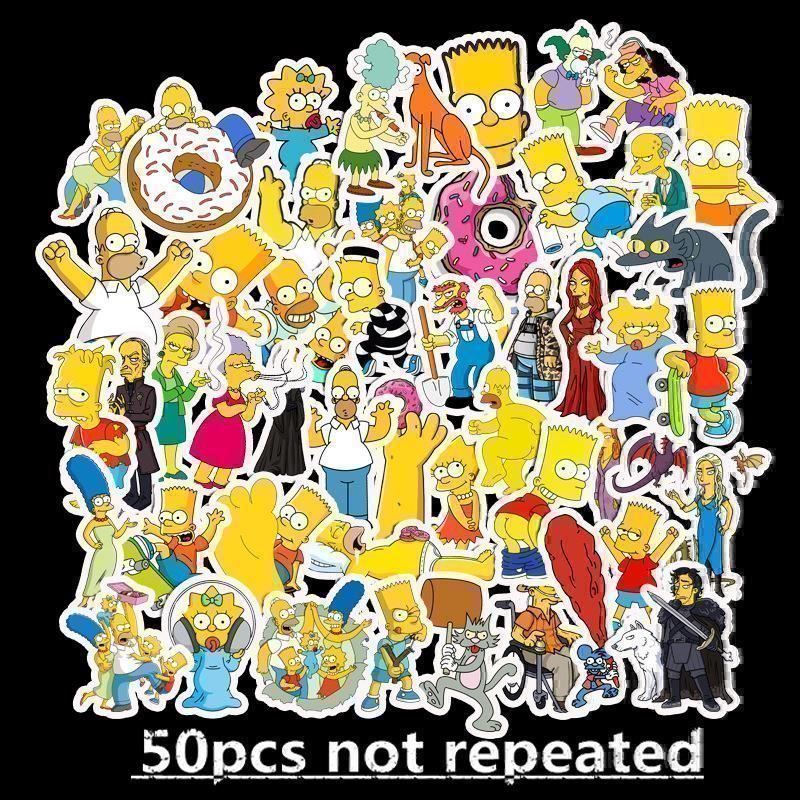 Sticker: 50 autocollants The Simpsons – Nuovo e nell'imballaggio originale da Gurmels venduto da Swisspod