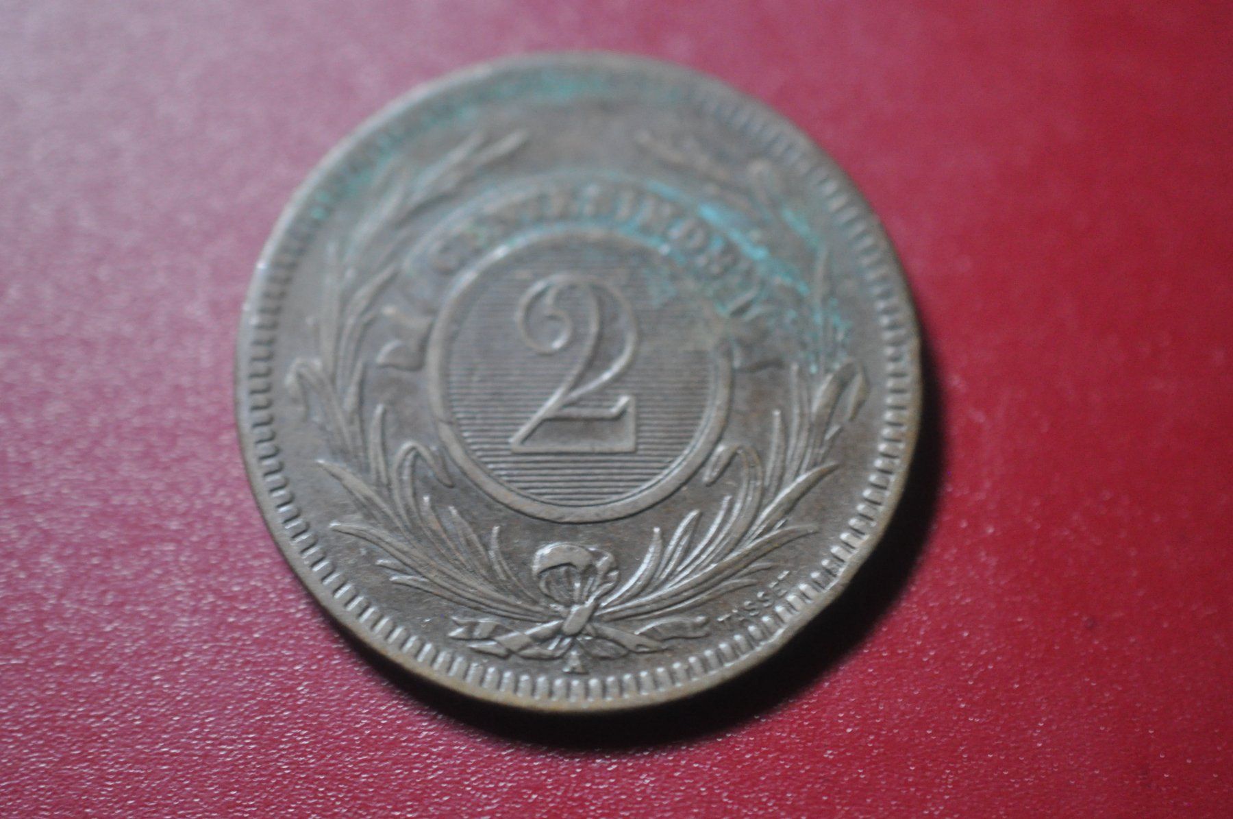 Toutes les monnaies: Uruguay 1869 2 centesimo – D'occasion à Moutier par Phillegrec 1