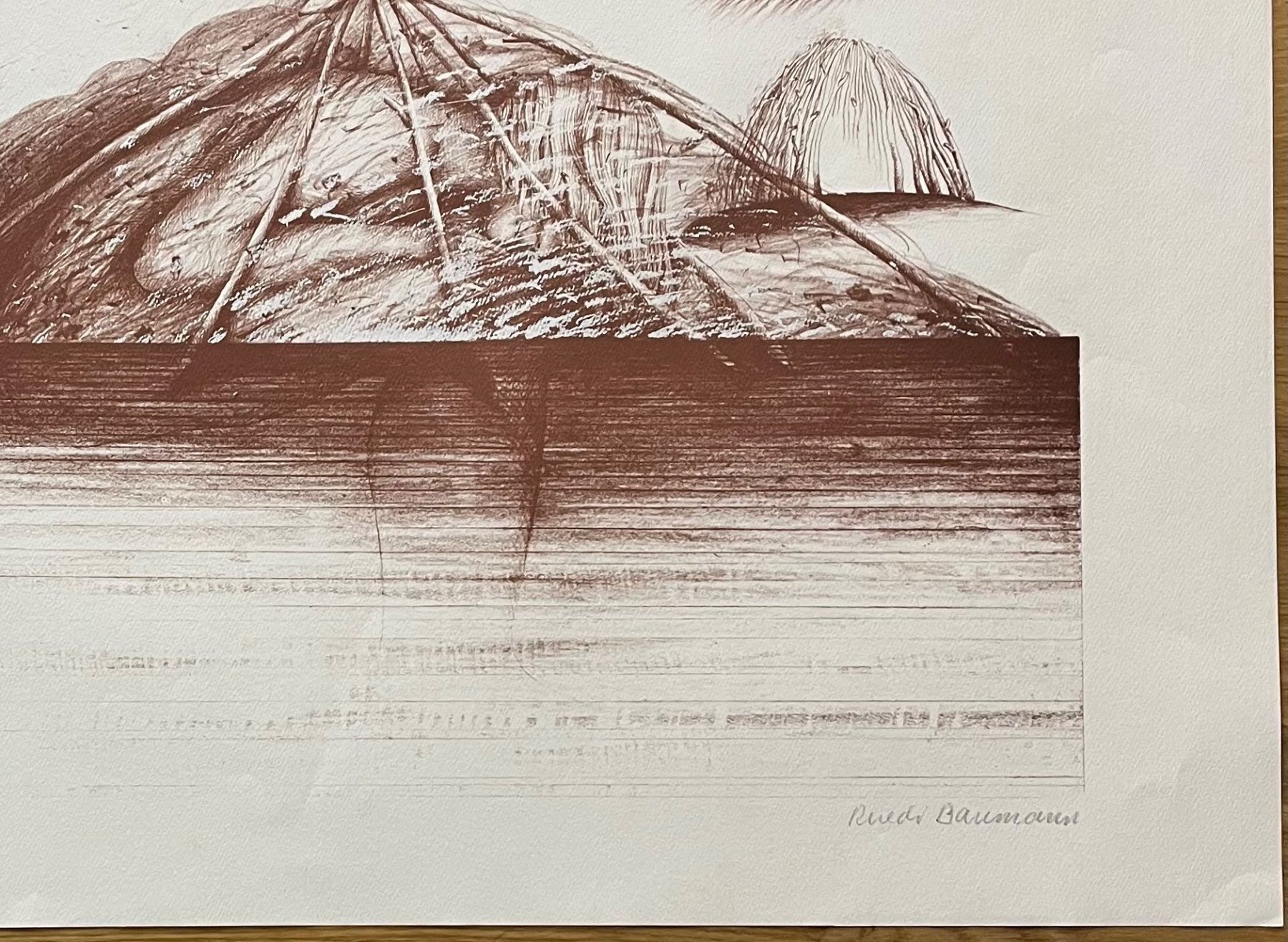 Grafica & Litografie: RUEDI BAUMANN LITHOGRAPHIE SIGNIERT NUMMERIERT – Usato da Gersau venduto da grafik-kunst 5