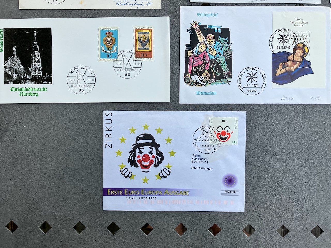 Alle Briefmarken: Deutschland - 13 Belege 1965-2002 – Gebraucht aus Nesslau von zueri6 3