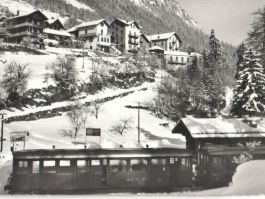 LES MARÉCOTTES: la gare avec chemin de fer, cpa photo ~1950