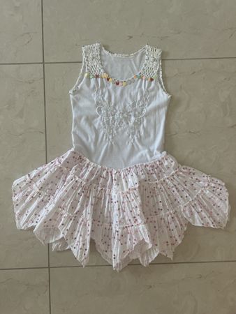 Sommerliches Mädchenkleid, weiss, Gr. 116, Schmetterling🦋