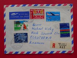 1969, Flugpost LUZERN mit Destination "BAHAMAS" - selten !