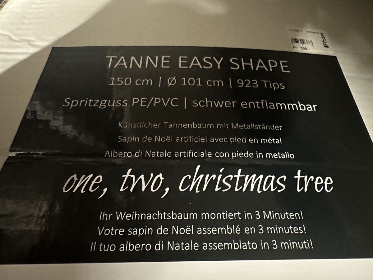 Pfister Tutte le decorazioni: Artificial Christmas Tree - Pfister, Easy Shape, 150cm – Nuovo (secondo la descrizione) da Herrliberg venduto da mykee5 2