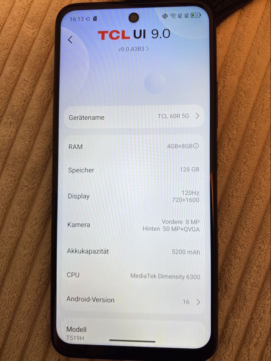 Telefoni cellulari / Smartphones: TCL 60R 5G, 128GB - neu – Usato da Zürich venduto da Sere.05 5