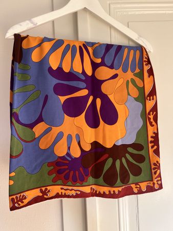 Seidentuch Bessi bunt florales Muster quadratisch wie neu