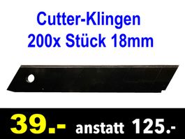 🔴  Cutter-Klingen COVEX 200x Stück 18mm /586Z