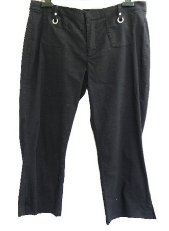 Gr. 42 MEXX Capri Hose stretchig schwarz s.Masse