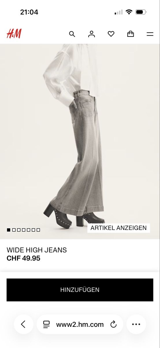 H&M Jeans: H&M Wide High Jeans – Usato da Erlenbach ZH venduto da itemstobepruchased 7