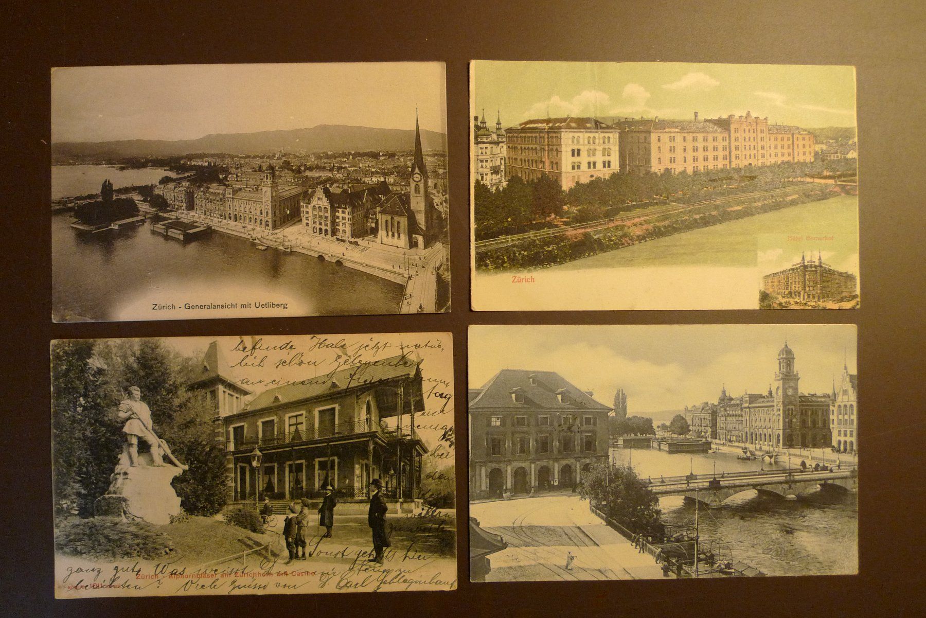 Cartoline postali: Alte Ansichtskarten Zuerich, Sammlung von 8 Stueck – Usato da Dietikon venduto da Leitz5180 2