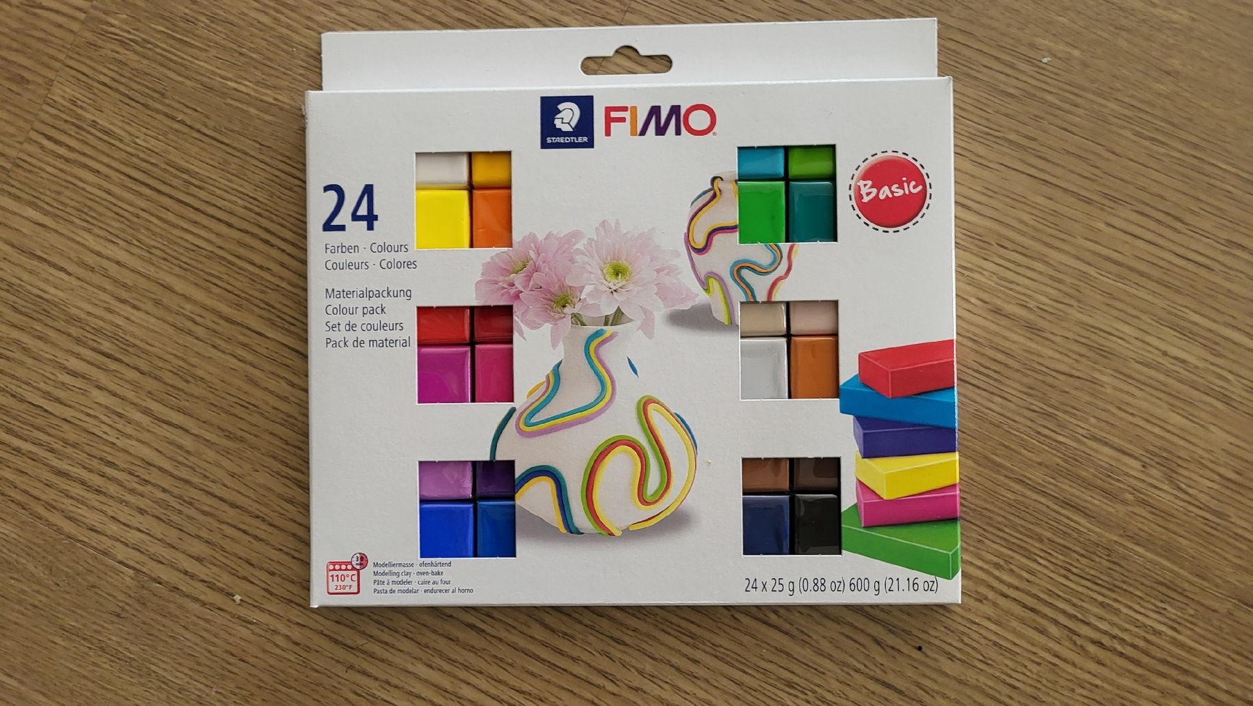 Modelliermasse: FIMO Basic, 24 Farben, Basteln, ungeöffnet – Neu und originalverpackt aus Strengelbach von diawit