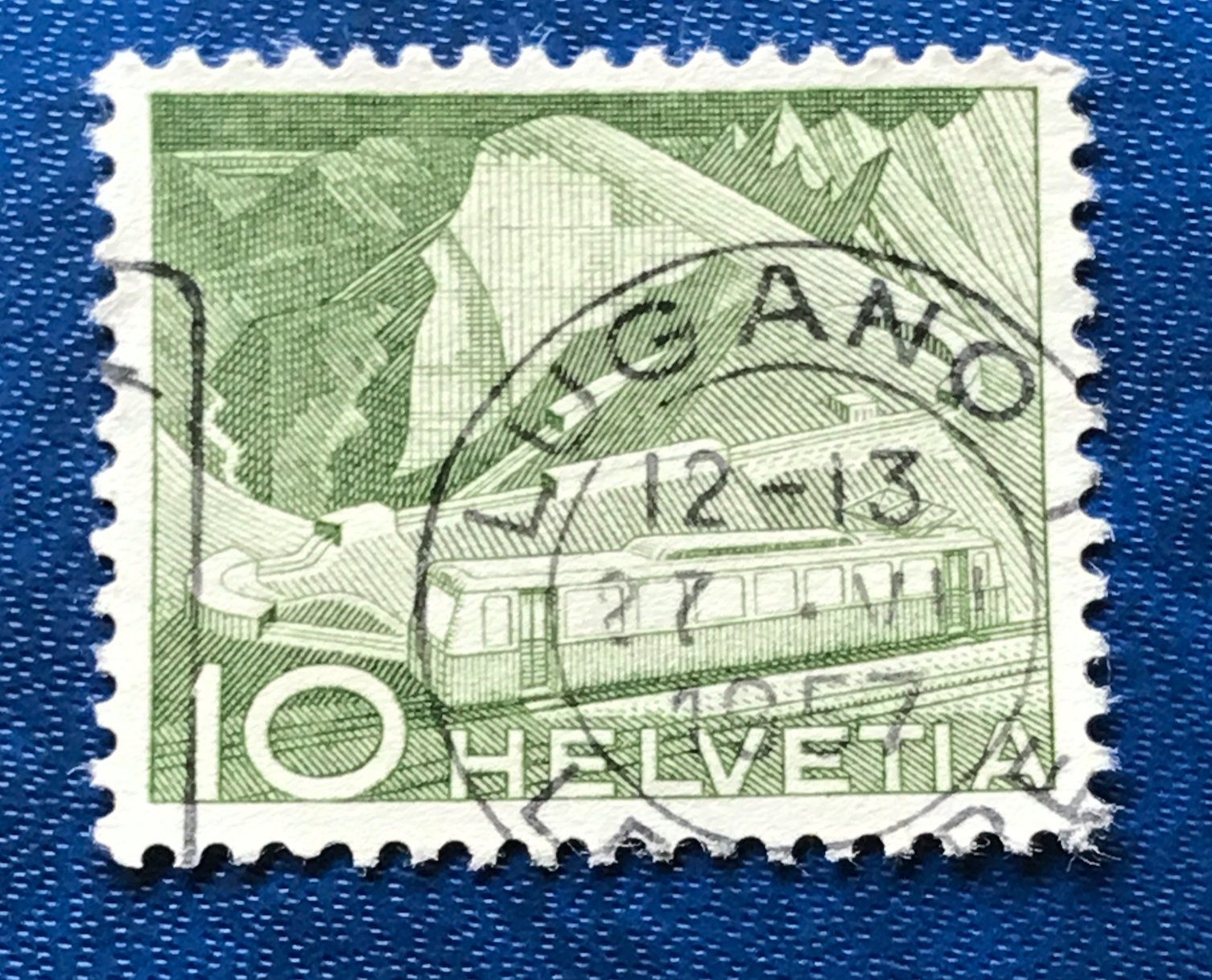 Alle Briefmarken: Nr.299 mit Stempel Bergbahn  1949    – Gebraucht aus Aarau von Billa007
