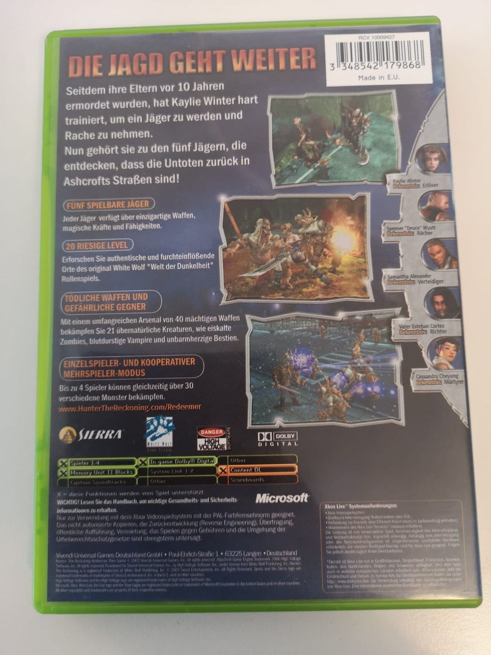 Giochi: Hunter The Reckoning Redeemer (XBOX) – Usato da Herisau venduto da Seyashop1 2