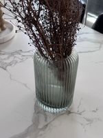 Schöne Vase aus Glas, Herbstdeko, Höhe 25 cm, Top Zustand