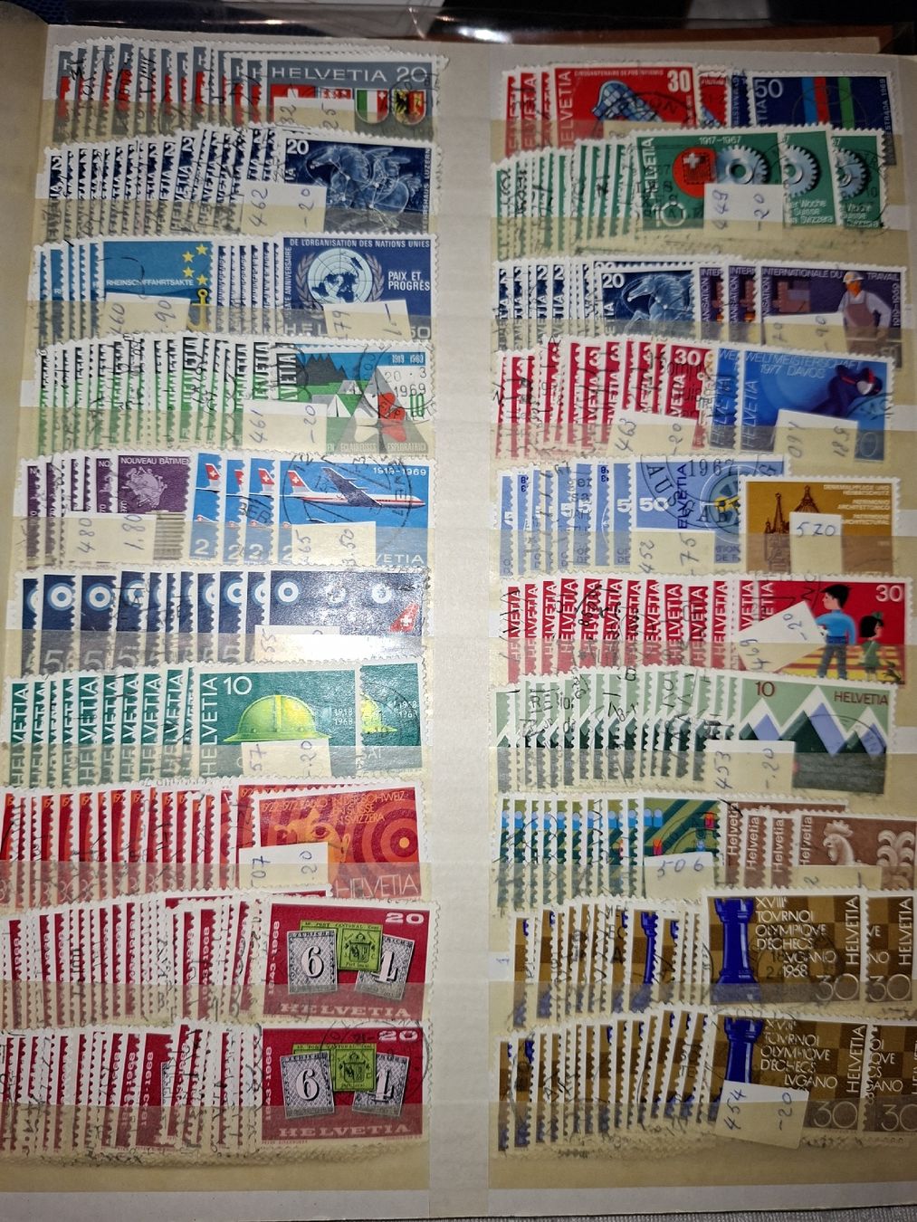 Alle Briefmarken: Dublettensammlung Schweiz div.  – Gebraucht aus Balgach von SIMEON27 7