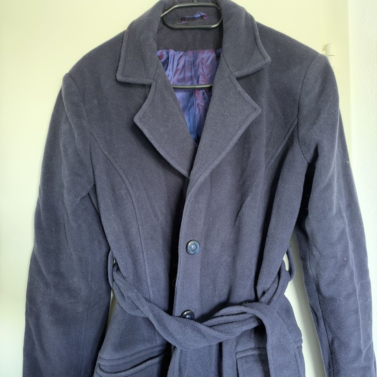 Cappotti: ELEGANT DARK VIOLET WOOL COAT M – Usato da Zofingen venduto da JumpInVintage 3