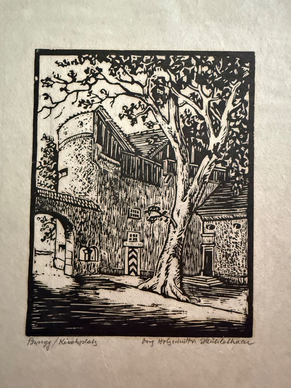 Xilografie: Alt Brugg Original Holzschnitte v. E. Mühlethaler, Brugg – Usato da Birrwil venduto da flint54 4