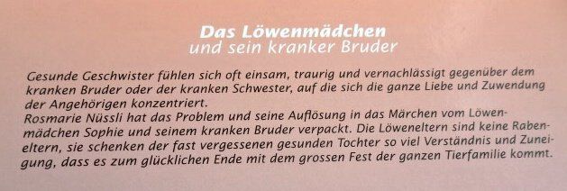 Libri: Das Löwenmädchen und sein kranker Bruder, – Usato da Wetzikon ZH venduto da strubeli024 1