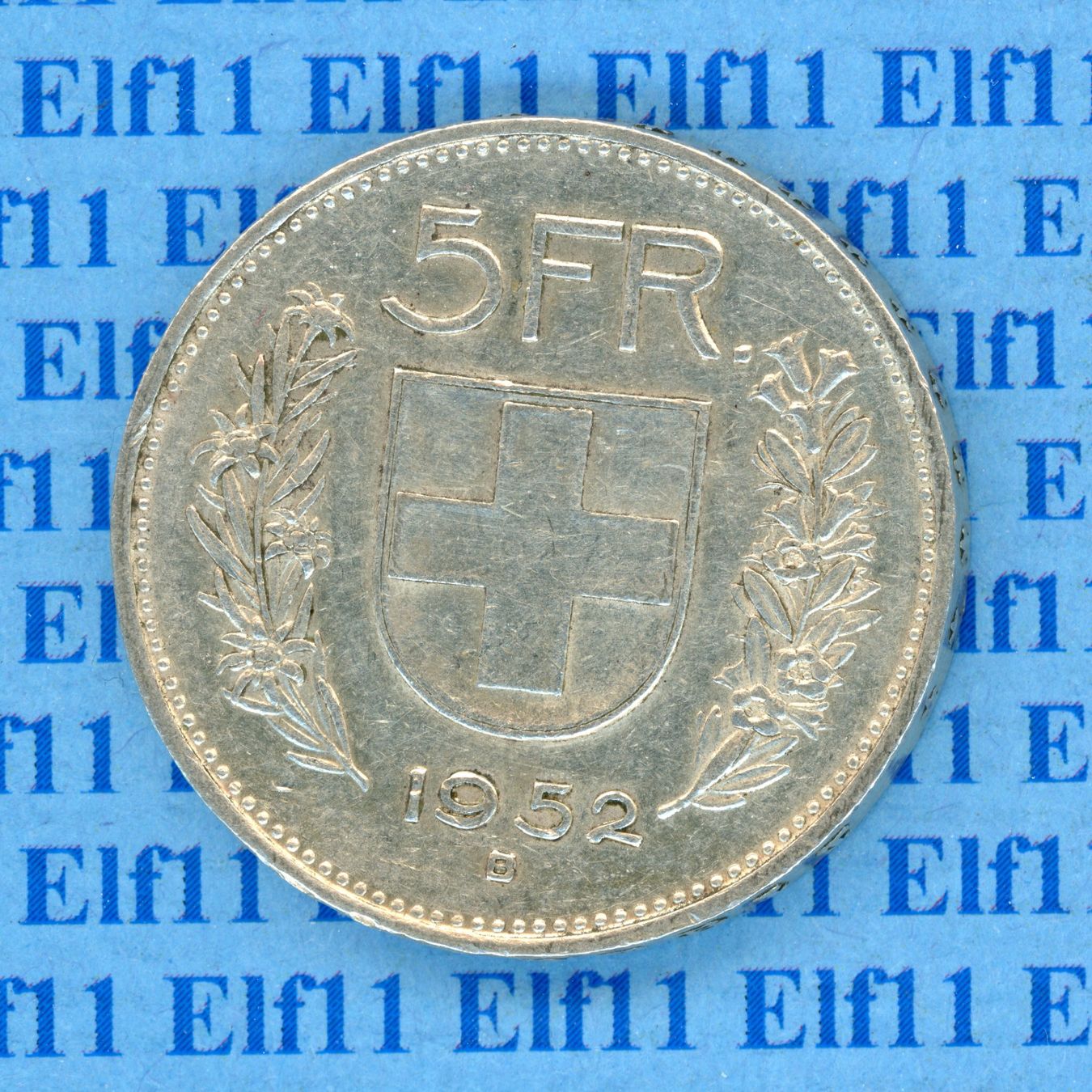 Tutti le monete: CHF___5.00 1952 ss-vz 5 Franken – Usato da Widnau venduto da Elf11