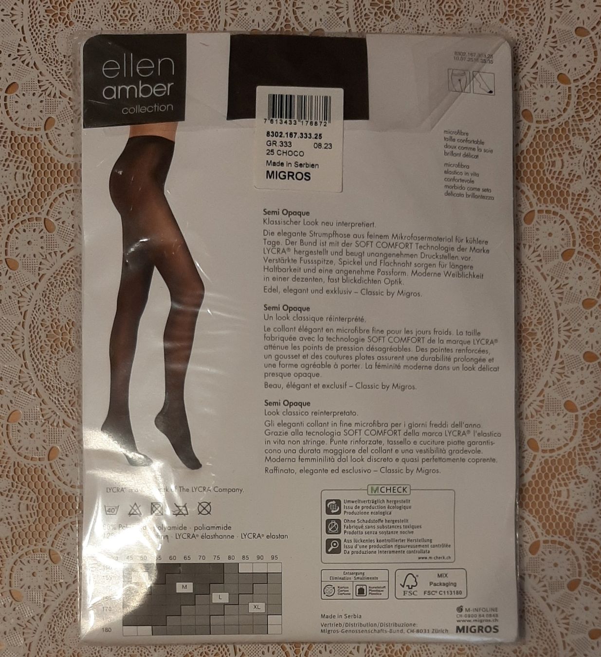 Ellen Amber Strümpfe & Strumpfhosen: Ellen Amber Semi Opaque 40den Strumpfhose Gr.L Choco – Neu und originalverpackt aus Amriswil von Celini3 1