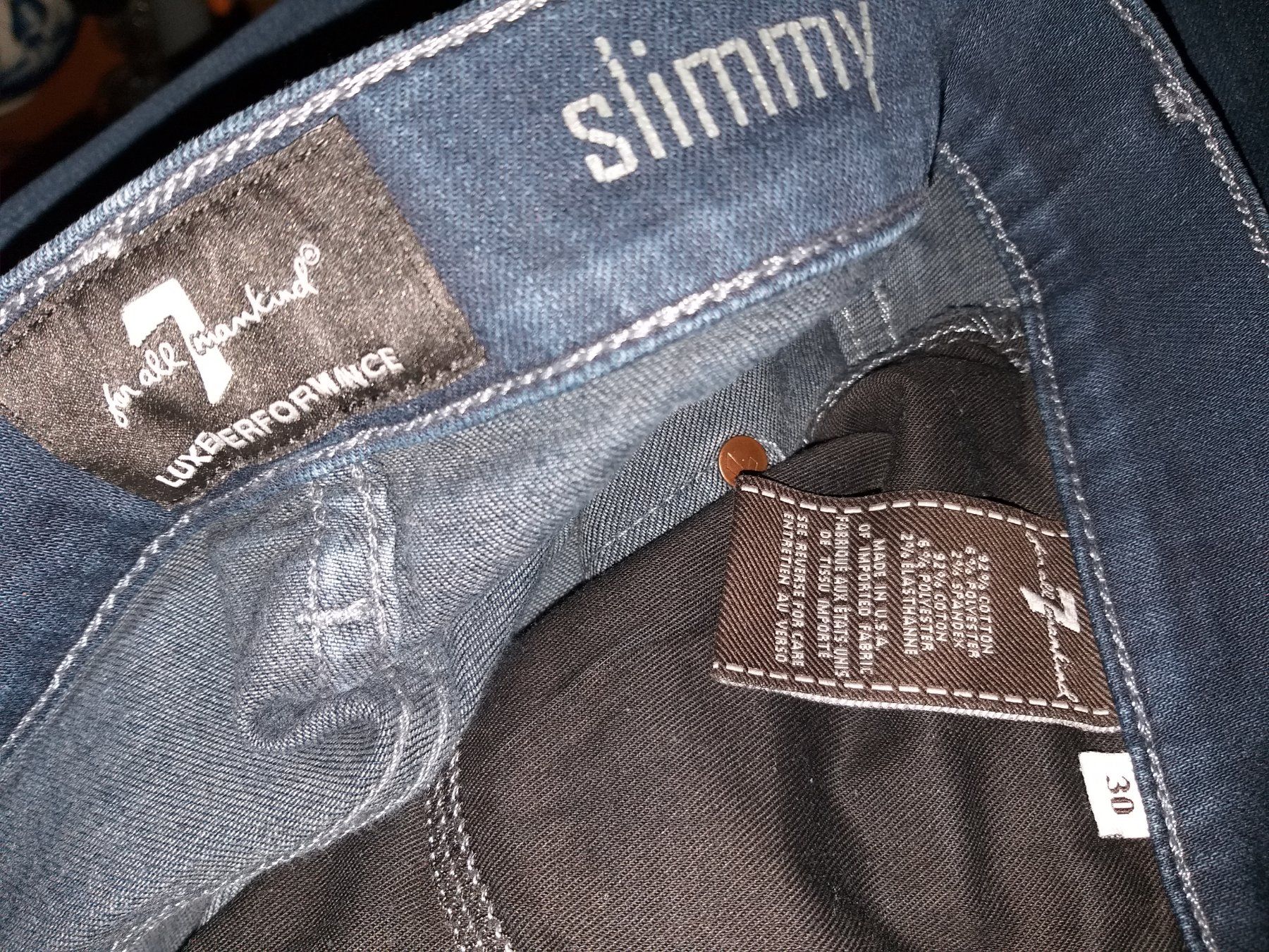 Mankind Jeans: 7 FOR ALL MANKIND Jeans "slimmy" taille / Grosse 30 – Gebraucht aus Cossonay-ville von Super-Price-Quality 9