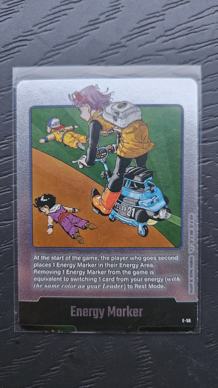 Bandai Sammelbilder & Trading cards: DB Fusion World Energy Marker E-56 Silver EN – Gebraucht aus Stetten AG von Kiosk56