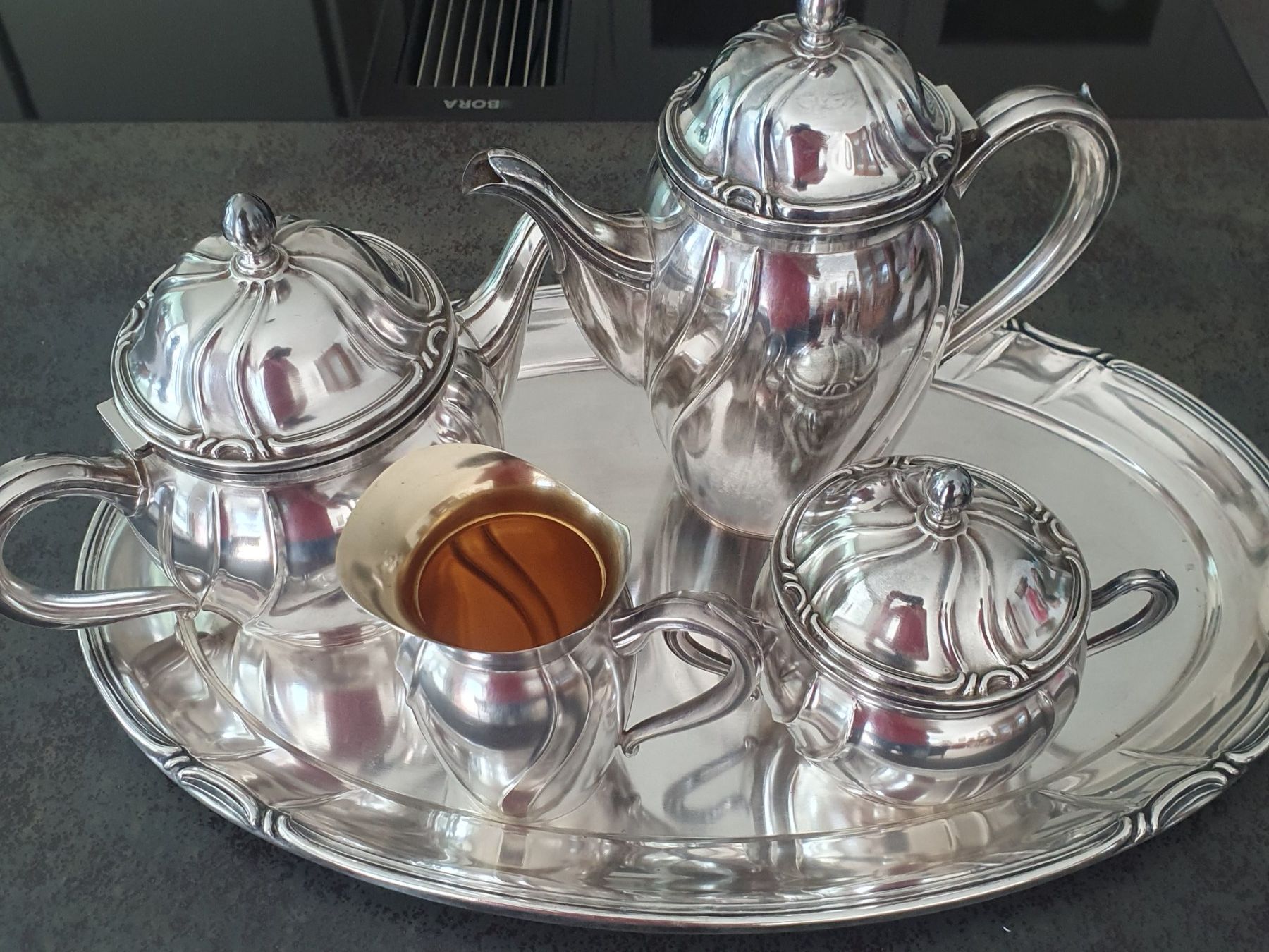 Set di piatti: Versilbertes Jugendstil Teeservice, Wilhelm Wolff Pforzheim – Usato da Reinach venduto da 3Guggerli 9