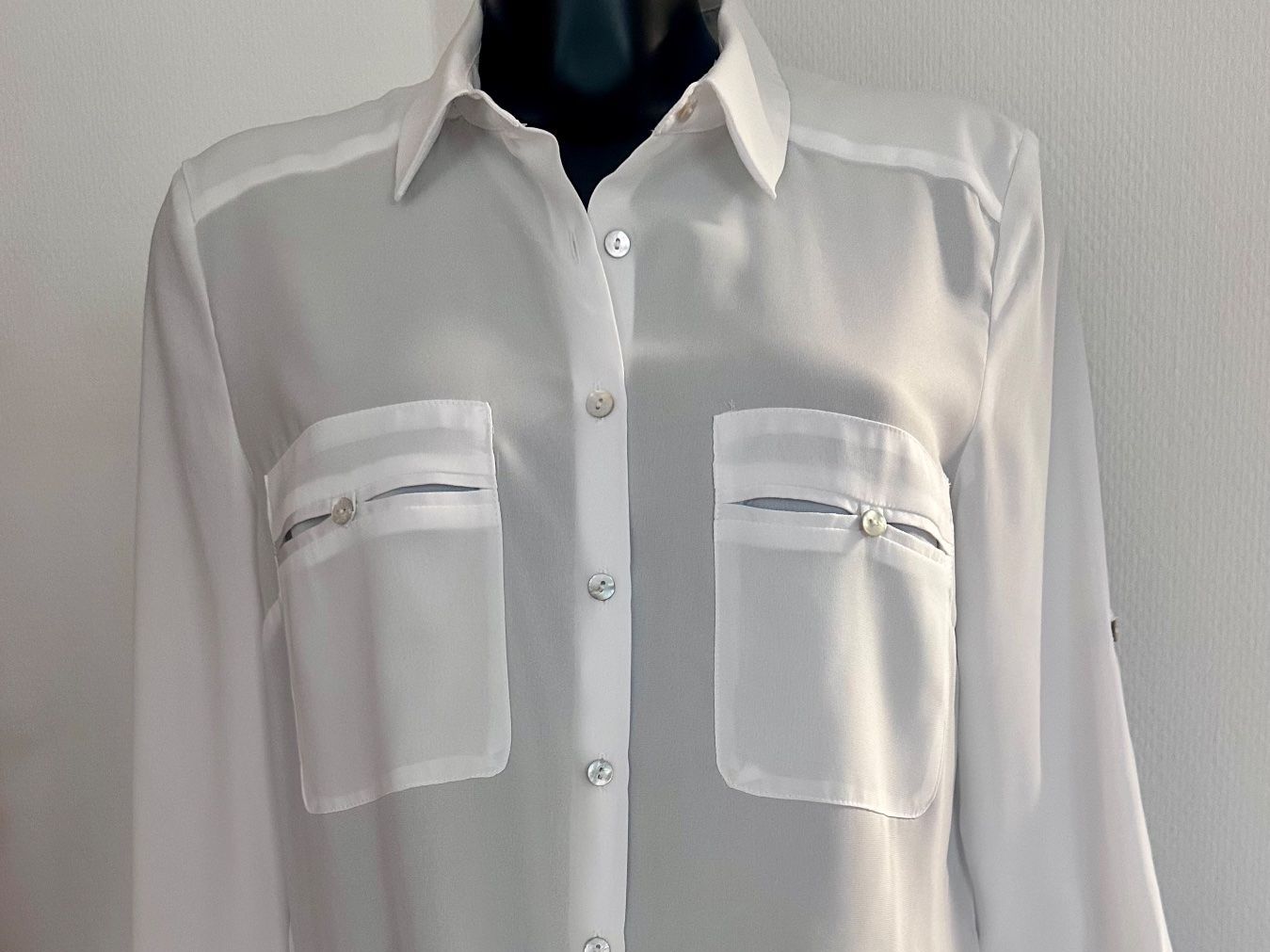 Camicette: TOP *** Gr 40/M Fliessende Bluse weiss – Usato da Rickenbach b. Wil venduto da sunneschii_ 1