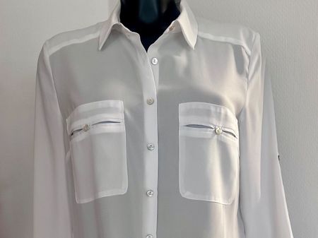 TOP *** Gr 40/M Fliessende Bluse weiss